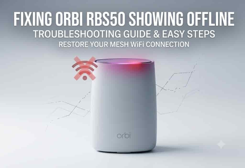 Orbi RBS50 showing offline