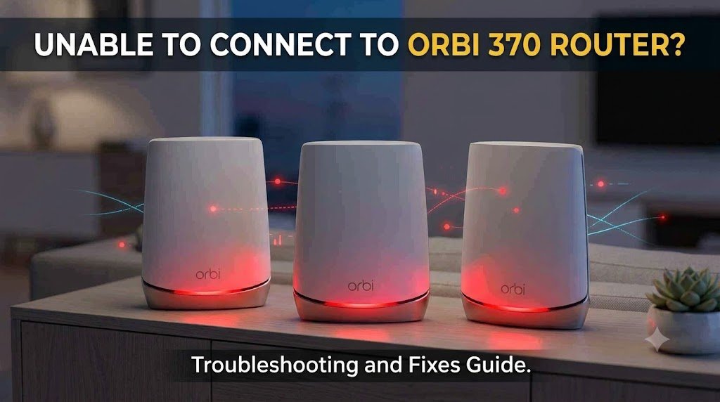 Unable to connect to Orbi 370 router