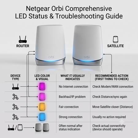 Orbi router & Satellite LED Status light